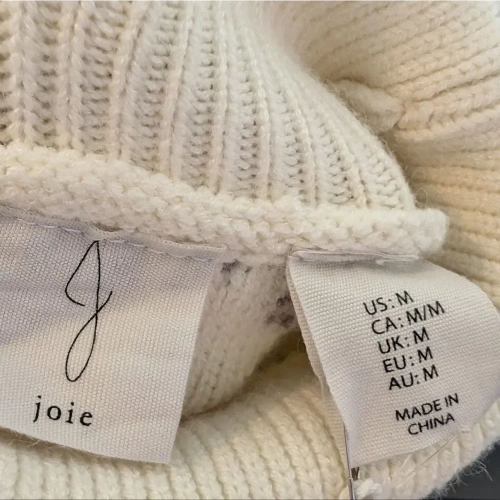 Joie cream white and gray brown turtleneck sweater NWT - Picture 3 of 5